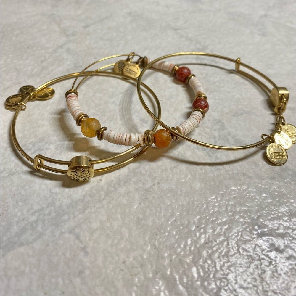 Lot of 3 Alex & Ani bracelets